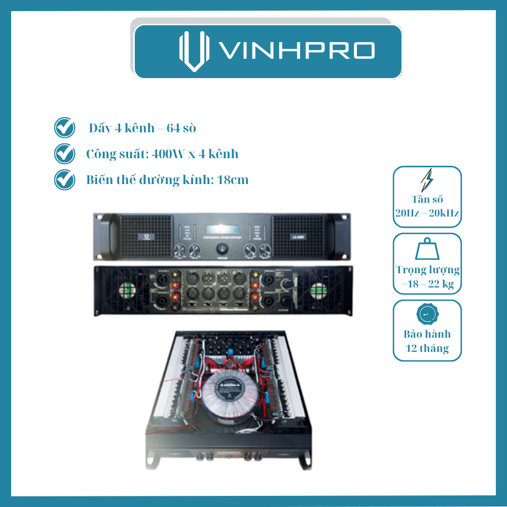 CỤC ĐẨY CÔNG SUẤT VINHPRO LX-4650 CỤC ĐẨY CÔNG SUẤT VINHPRO LX-4650