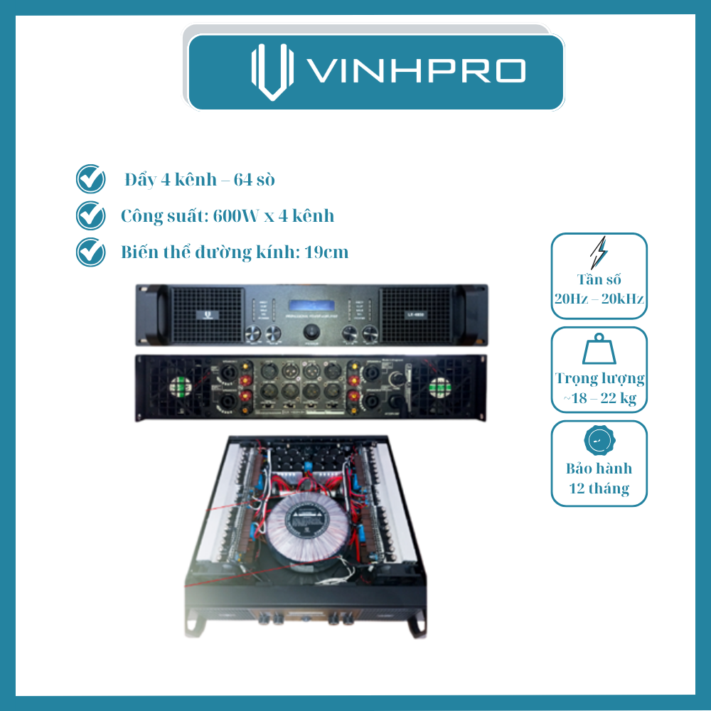 CỤC ĐẨY CÔNG SUẤT VINHPRO LX-4850 CỤC ĐẨY CÔNG SUẤT VINHPRO LX-4850