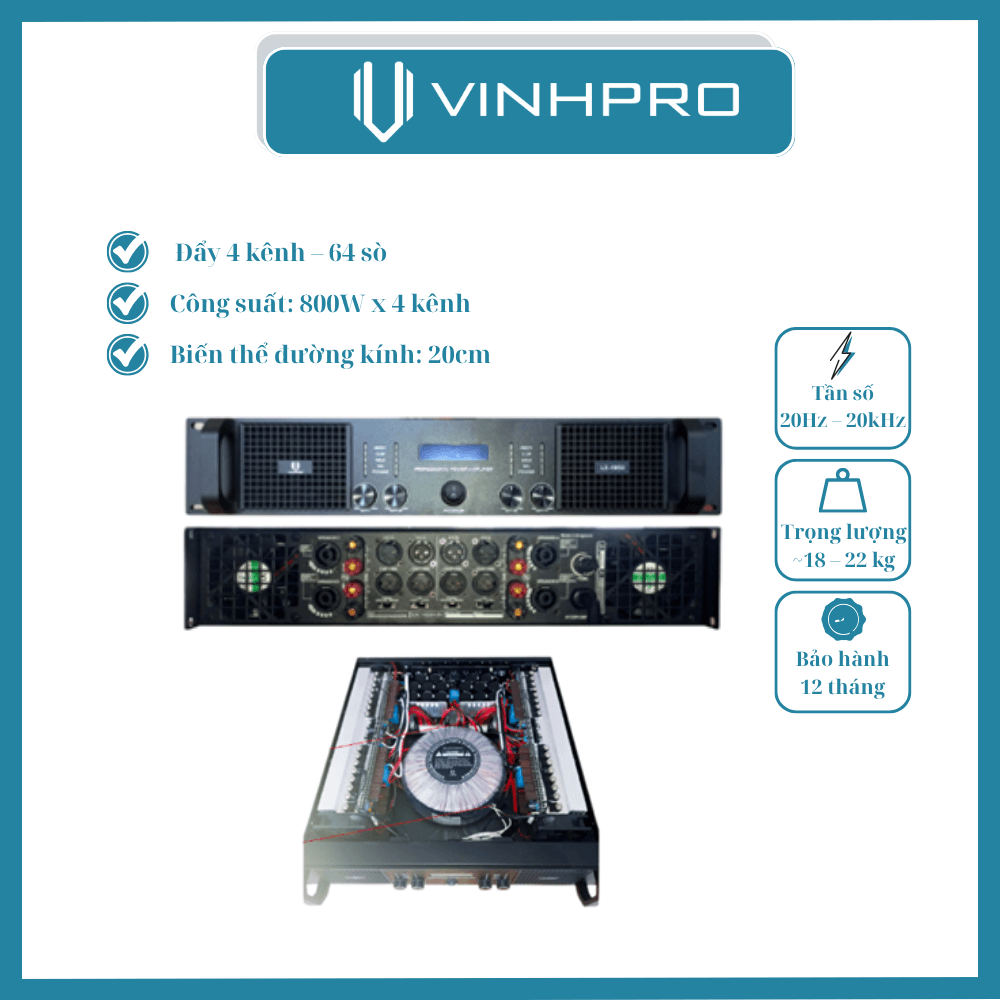 CỤC ĐẨY CÔNG SUẤT VINHPRO LX-4950 CỤC ĐẨY CÔNG SUẤT VINHPRO LX-4950