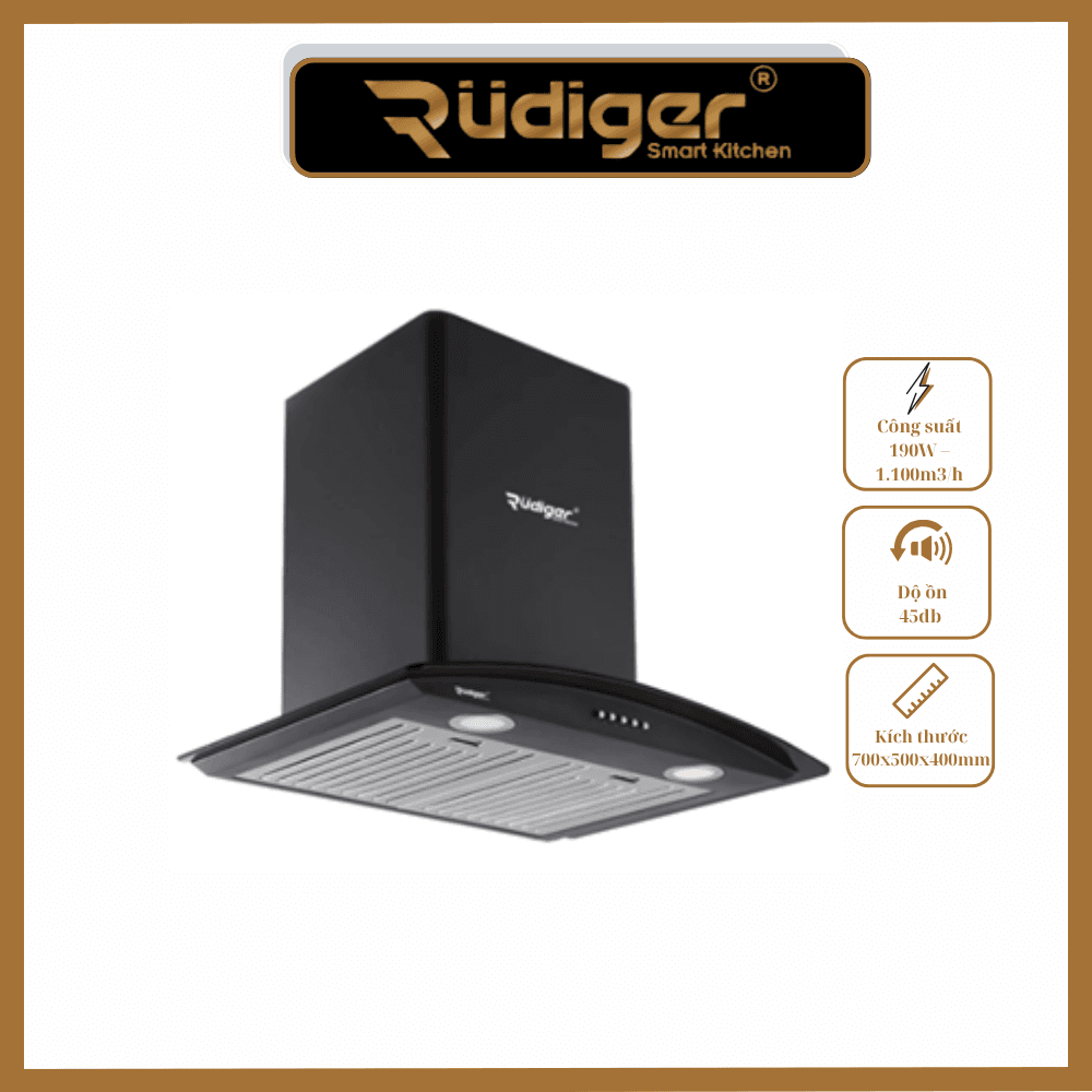 Máy hút mùi kính cong RUDIGER RSK-2301C Máy hút mùi kính cong RUDIGER RSK-2301C