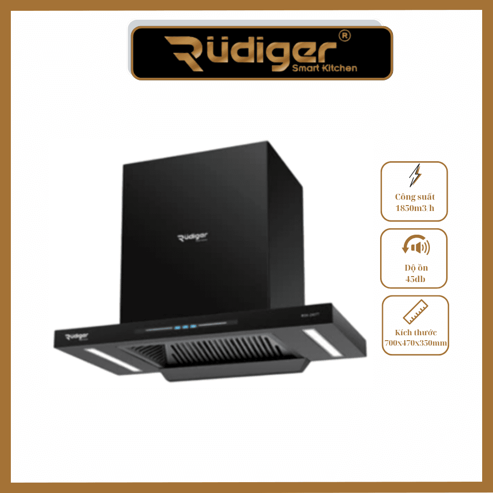 Máy hút mùi kính phẳng RUDIGER RSK-2407T Máy hút mùi kính phẳng RUDIGER RSK-2407T