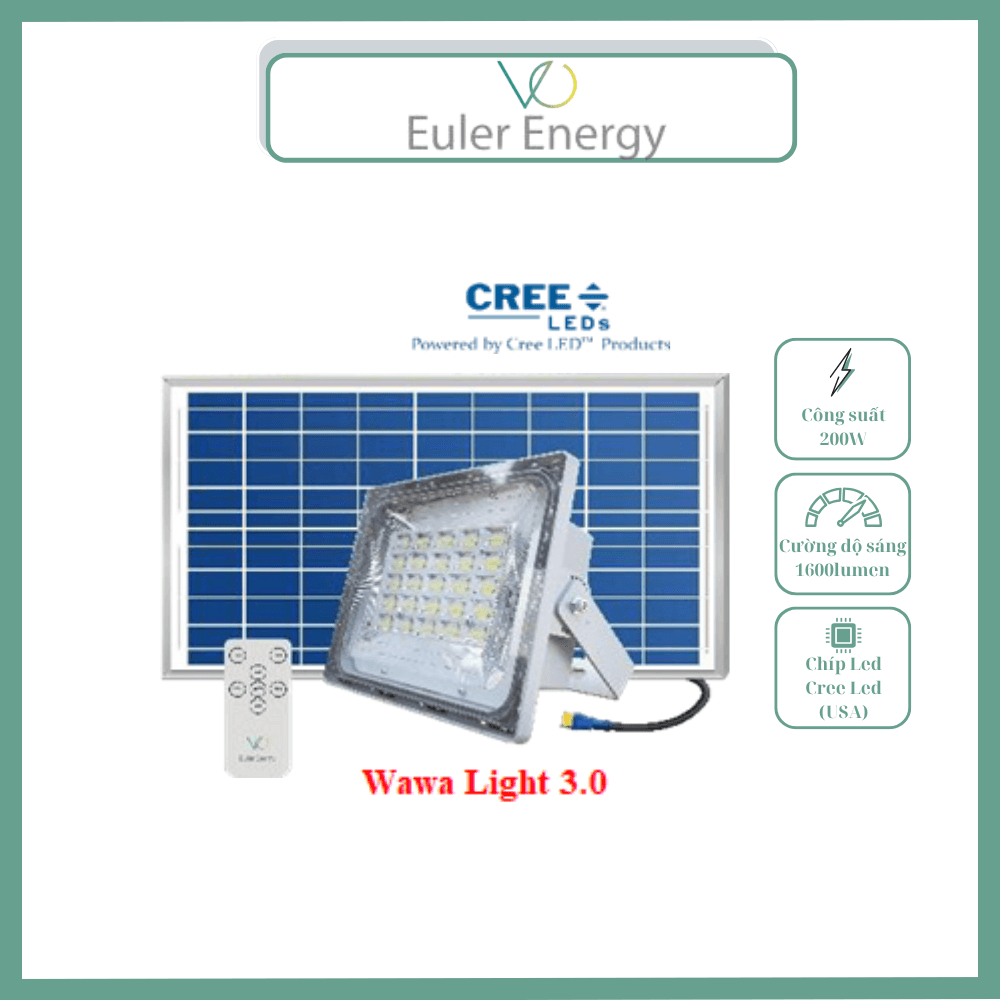 ĐÈN NĂNG LƯỢNG MẶT TRỜI - EULER ENERGY Wawa Light 3.0 ĐÈN NĂNG LƯỢNG MẶT TRỜI - EULER ENERGY Wawa Light 3.0