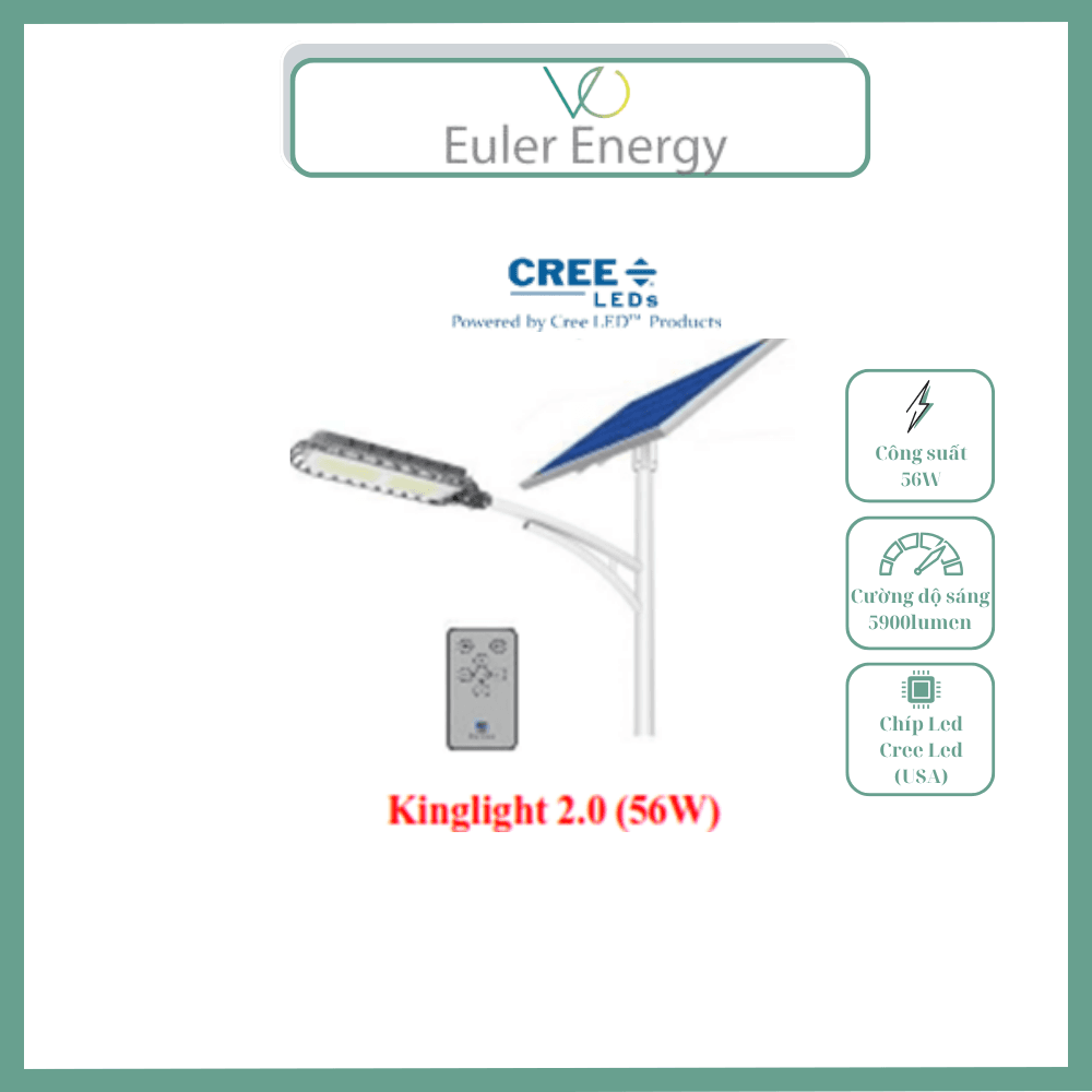 ĐÈN NĂNG LƯỢNG MẶT TRỜI - EULER ENERGY Kinglight 2.0 (56W) ĐÈN NĂNG LƯỢNG MẶT TRỜI - EULER ENERGY Kinglight 2.0 (56W)
