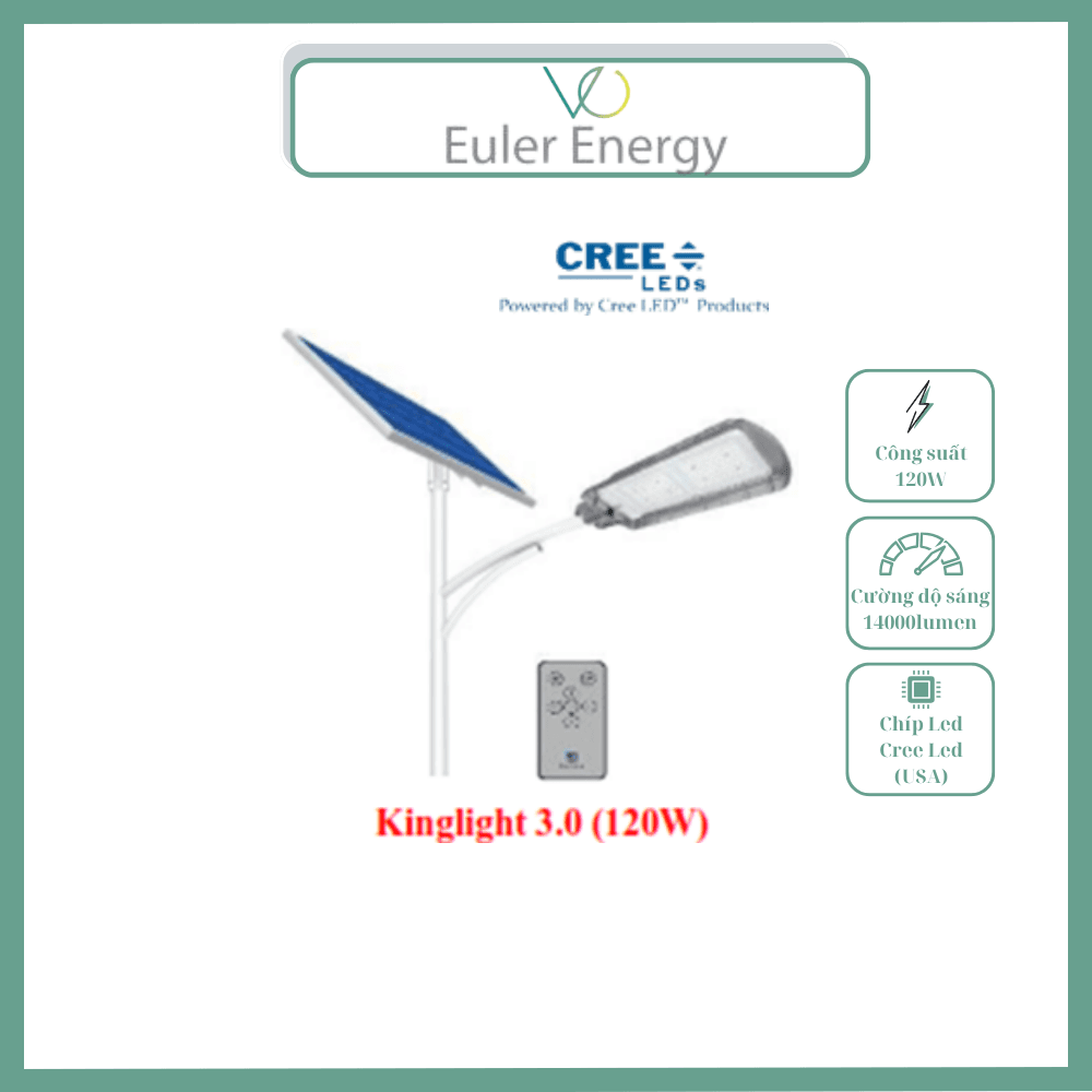 ĐÈN NĂNG LƯỢNG MẶT TRỜI - EULER ENERGY Kinglight 3.0 (120W) ĐÈN NĂNG LƯỢNG MẶT TRỜI - EULER ENERGY Kinglight 3.0 (120W)