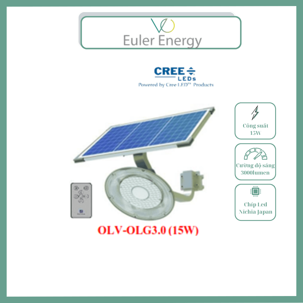 ĐÈN NĂNG LƯỢNG MẶT TRỜI - EULER ENERGY OLV-OLG3.0 (15W) ĐÈN NĂNG LƯỢNG MẶT TRỜI - EULER ENERGY OLV-OLG3.0 (15W)