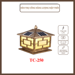 ĐÈN TRỤ CỔNG NĂNG LƯỢNG MẶT TRỜI TC - 250